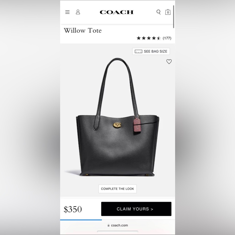 Coach Willow Tote